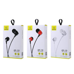 USAMS EP-19 Metal 3D Surround Stereo 3.5mm In-ear Heavy Bass Earphone Headphone for iPhone Samsung