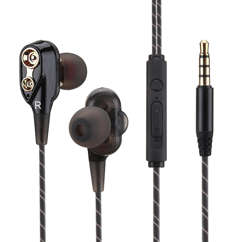 Enhanced Bass Earbuds High-Performance Dual Dynamic Driver System Earphone 360-degree Stereo Sound 