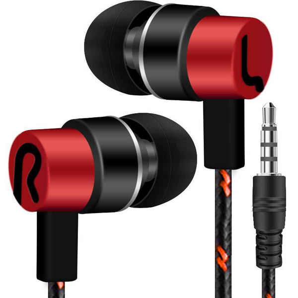 Universal 3.5mm Sports In-Ear Stereo Earbuds Earphone With Mic for Mobile Phone Computer MP3