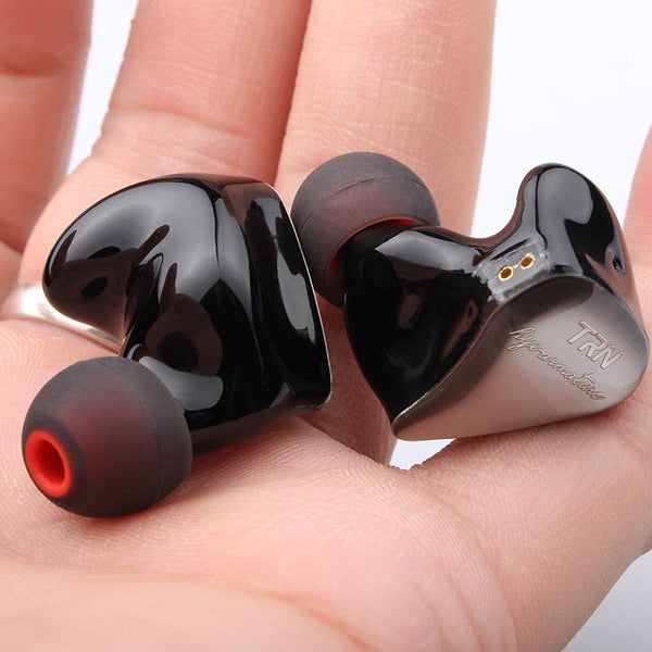 IM1 HIFI Hybrid In-ear Ring Iron Earphone Bass Dual Dynamic Drivers Removable Cable Sport Headphone