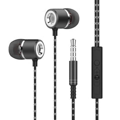 Fanbiya S1 HiFi Metal Heavy Bass Earphone 3.5mm Noise Canceling 5D Stereo In-ear Headphone with Mic