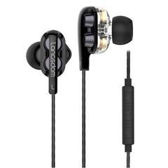 [Dual Dynamic Drivers] Langsdom D4C Heavy Bass Stereo Line Control Earphone Headphone With Mic