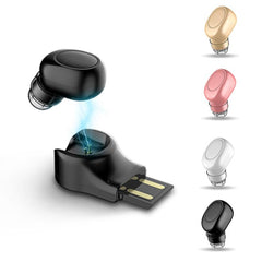 X11 Mini Wireless Bluetooth Earphone Portable Handsfree Invisible Earbud with Magnetic USB Charger