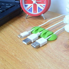 Bakeey 5 Slots Sticky Silicone Desktop Earphone USB Organizer Cable Management Holders