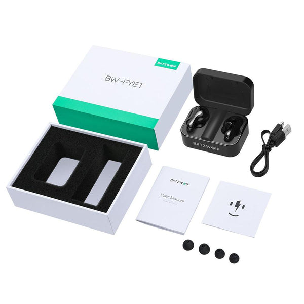 [Bluetooth 5.0] Blitzwolf® BW-FYE1 TWS True Wireless Earphone Stereo Headphones with Charging Box